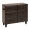 32" Black Faux Leather & Cedar Traditional Chest
